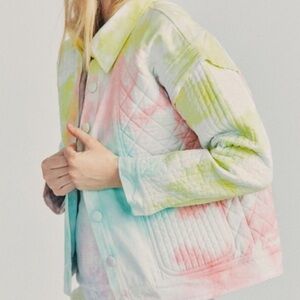 Loveshack Fancy Adelaide Jacket Size L Colorful 100% Cotton EUC Worn Once